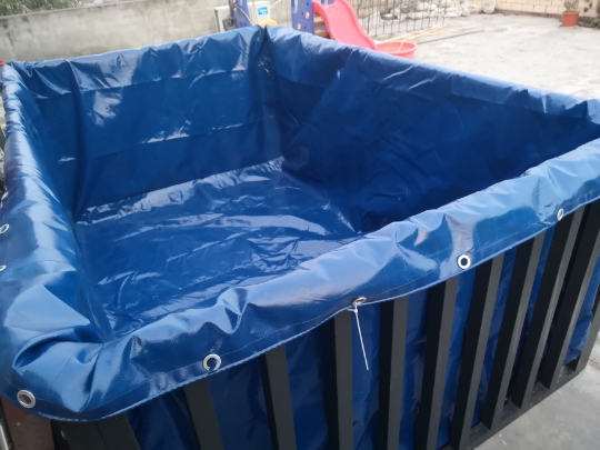 折叠鱼池帆布水池加厚刀刮布养鱼池大型蓄水池防水鱼池锦鲤池